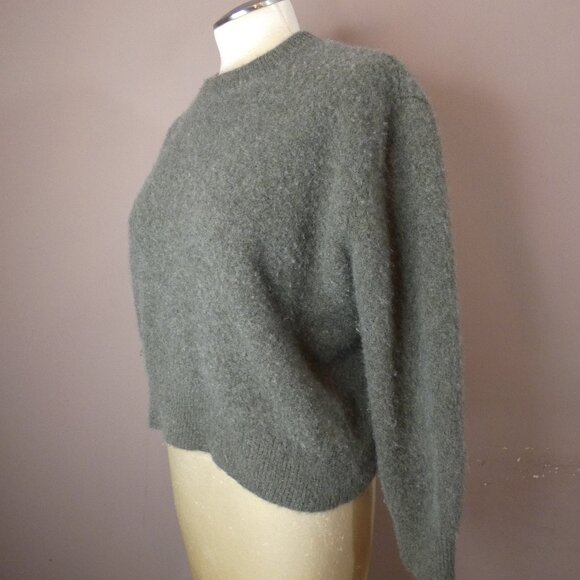 Naked Cashmere Women's M Moss Green Pullover Sweater Mock Neck Boxy - Picture 2 of 9